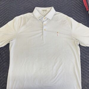 Peter Millar Men’s summer comfort Light Blue Stripe Polo Shirt